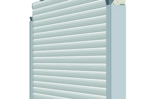 Moderner Rolltor Mechanismus in Grau